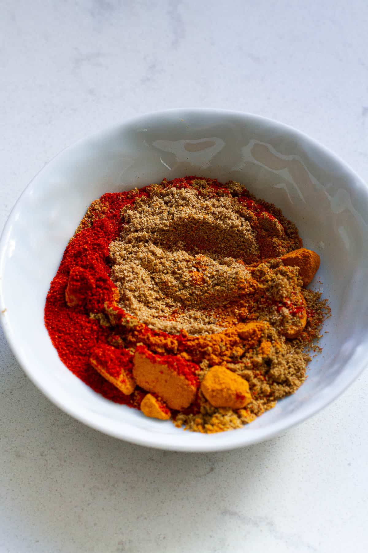 Top view of spice blend for Japanese curry.