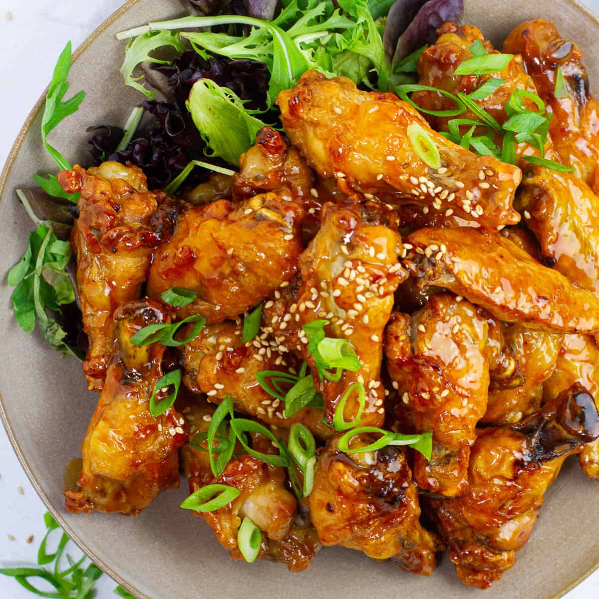 Baked Hot Honey Chicken Wings - Plates by Nat
