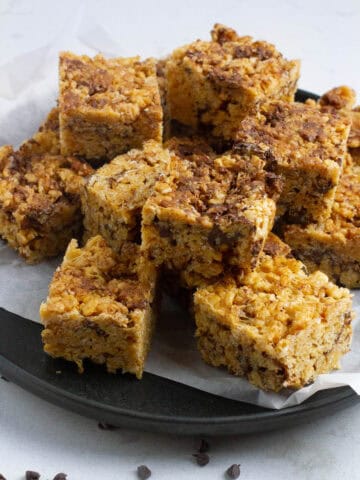 Chocolate peanut butter rice krispie treats.